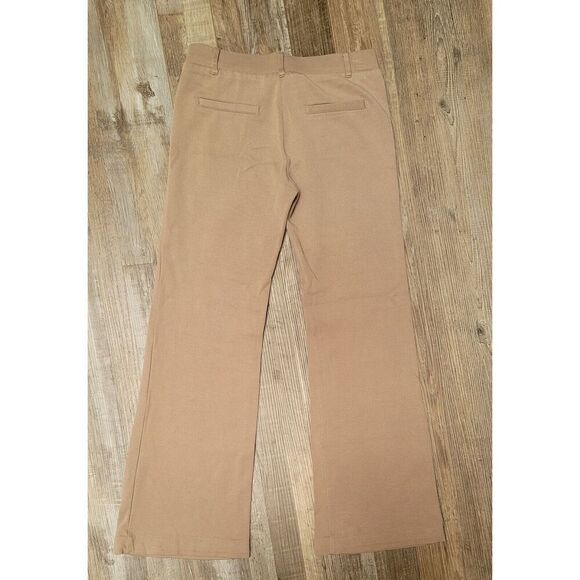 Betabrand Pants Women Small Petite Tan Bootcut Mid Rise Stretch Flare Dress - Picture 5 of 9